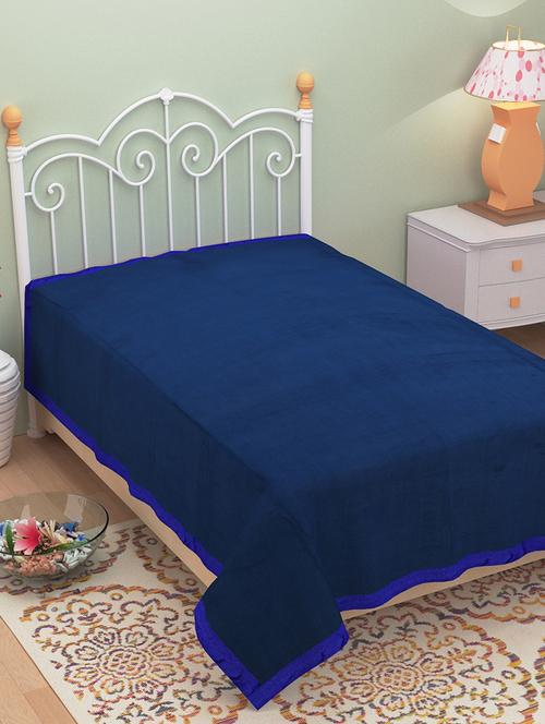 blue antipill solid single bed ac blanket - 15808003 - Standard Image - 1
