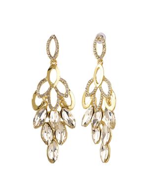 silver metal drop earring - 15810151 - Standard Image - 2