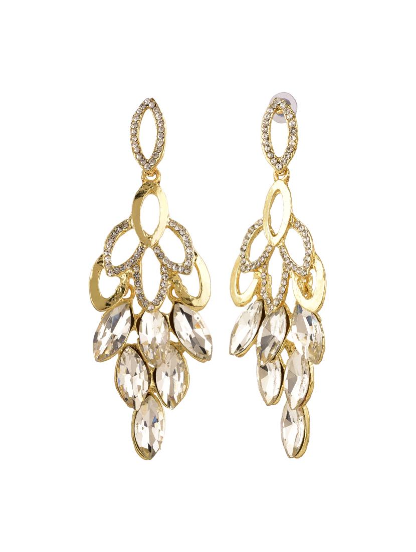 silver metal drop earring - 15810151 - Zoom Image - 2