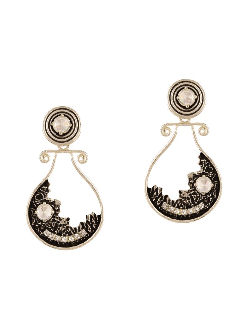 silver metal drop earring - 15810166 - Zoom Image - 1