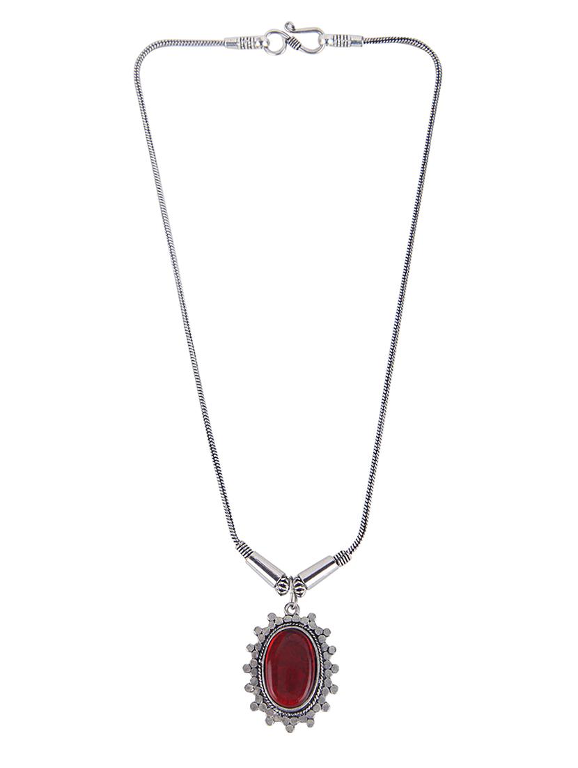 silver metal chain necklace - 15810303 - Zoom Image - 2
