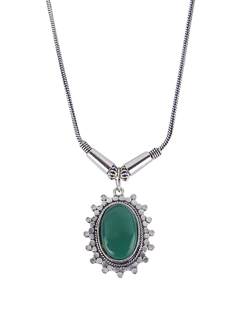 green silver metal chain pendant - 15810304 - Zoom Image - 1