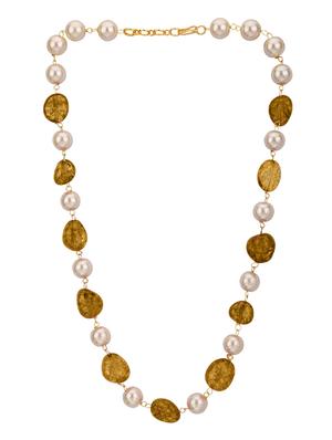 yellow metal choker necklace - 15810311 - Standard Image - 2