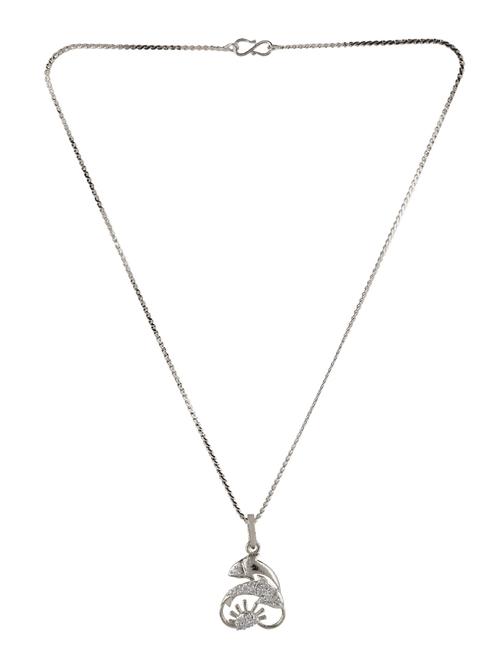 silver metal chain necklace - 15810352 - Standard Image - 1