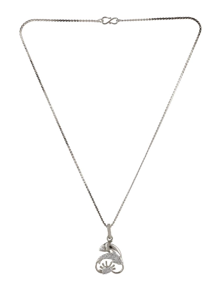 silver metal chain necklace - 15810352 - Zoom Image - 1
