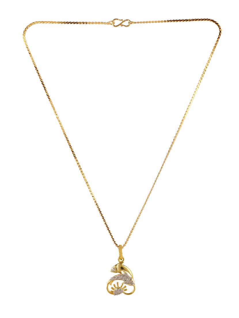 gold metal chain necklace - 15810353 - Zoom Image - 1