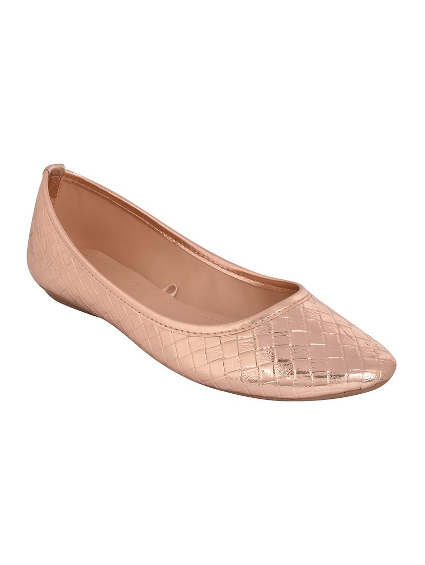 gold slip on ballerinas - 15810593 - Zoom Image - 1