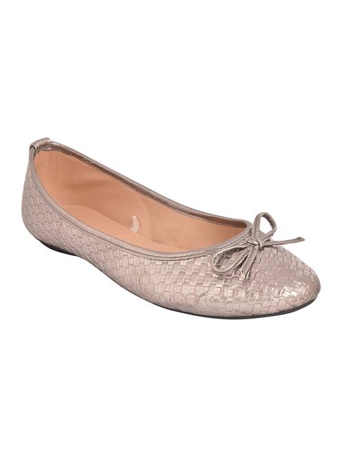 silver slip on ballerinas - 15810602 - Standard Image - 1