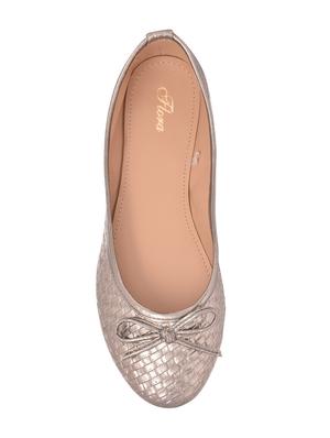 silver slip on ballerinas - 15810602 - Standard Image - 4