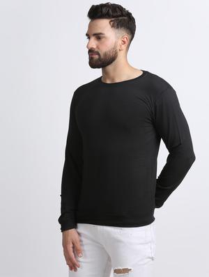 black solid t-shirt - 15811049 - Standard Image - 2