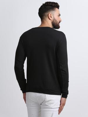 black solid t-shirt - 15811049 - Standard Image - 3