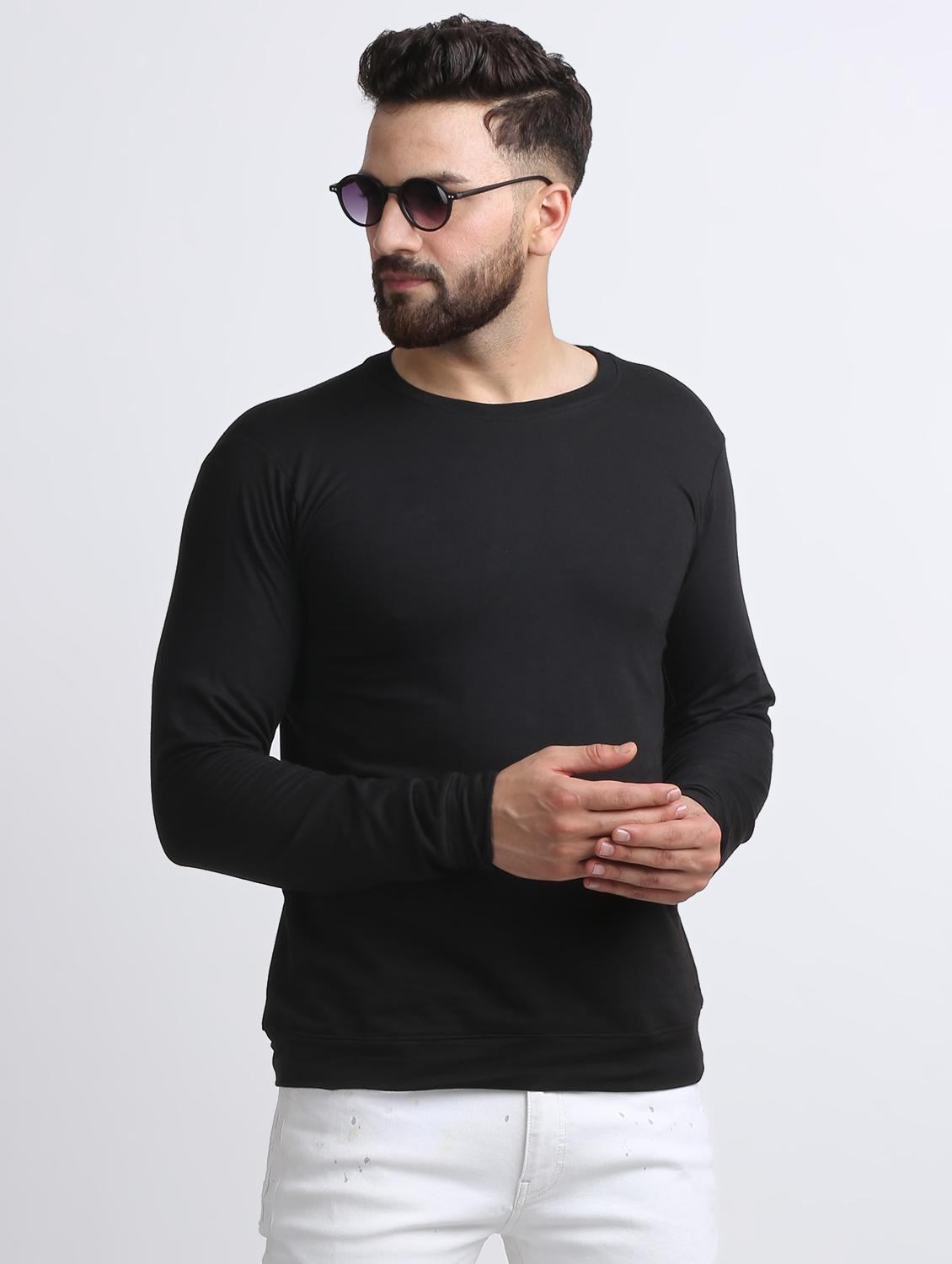 black solid t-shirt - 15811049 - Zoom Image - 1