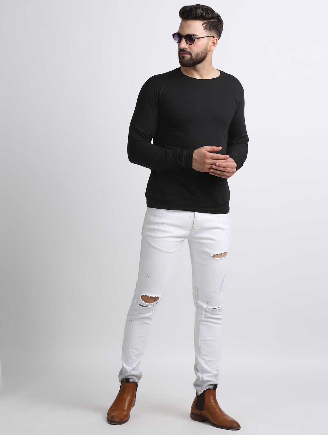 black solid t-shirt - 15811049 - Zoom Image - 4