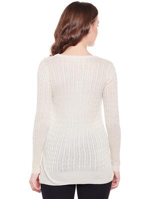 cable knit skinny pullover - 15811683 - Standard Image - 3