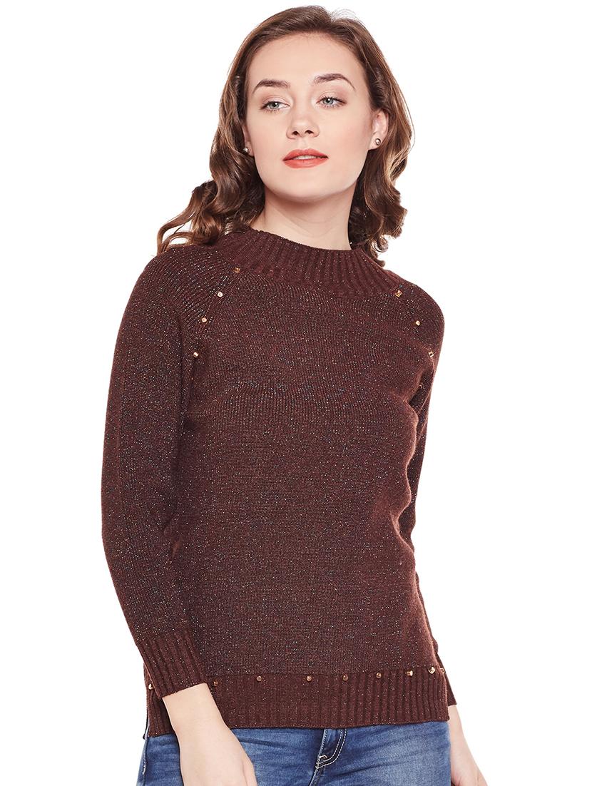 embellished turtle neck pullover - 15811686 - Zoom Image - 1