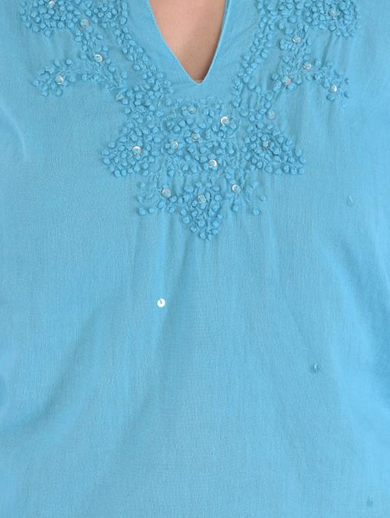 tie back embroidered top - 15813938 - Zoom Image - 5