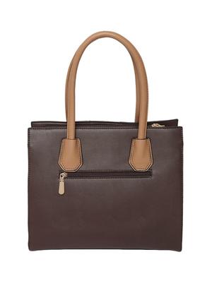 brown leatherette (pu) regular handbag - 15813943 - Standard Image - 2