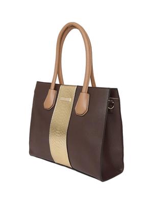 brown leatherette (pu) regular handbag - 15813943 - Standard Image - 5