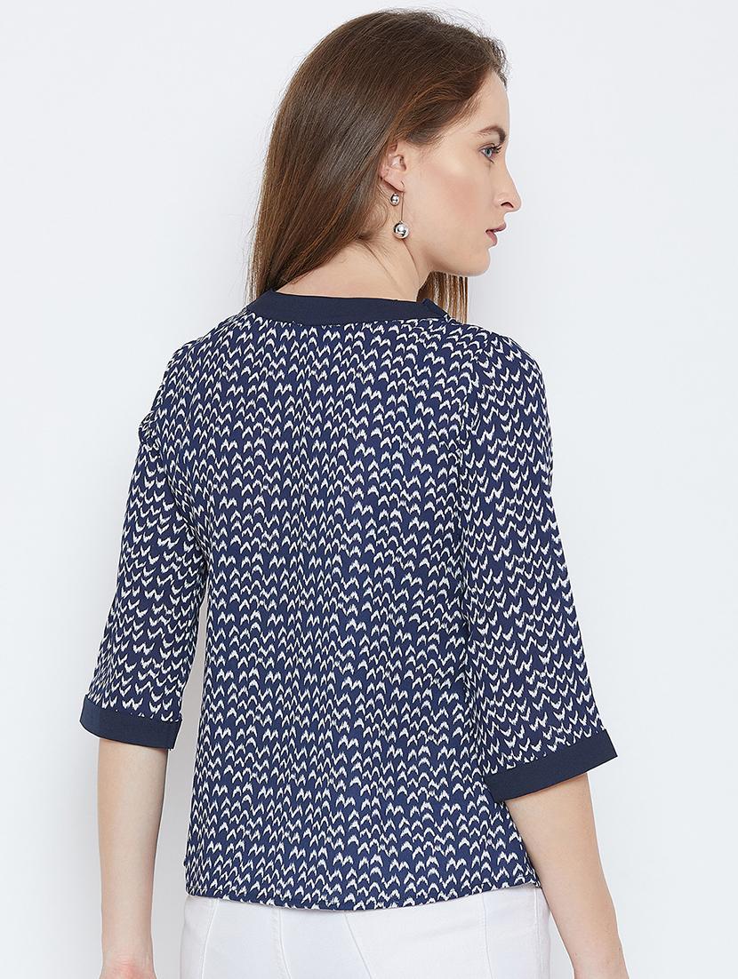 binding detail round neck top - 15814341 - Zoom Image - 3
