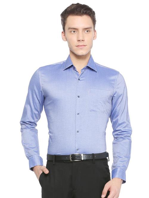 blue cotton formal shirt - 15814536 - Standard Image - 1