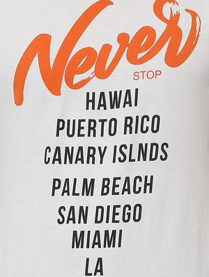 white typographic front print t-shirt - 15814584 - Standard Image - 5