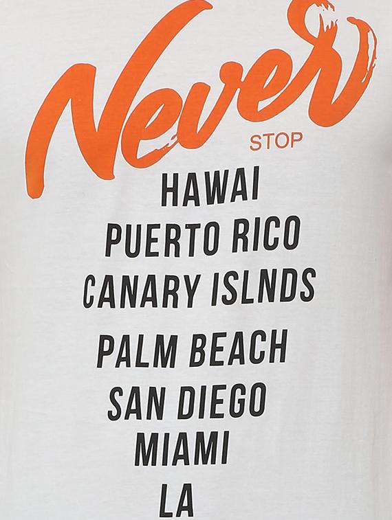 white typographic front print t-shirt - 15814584 - Zoom Image - 5