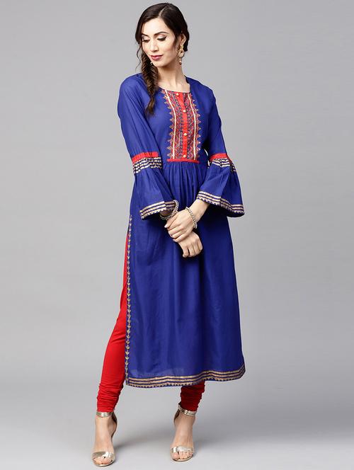 printed straight kurta - 15814660 - Standard Image - 1