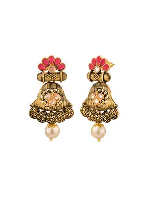 orange metal chandellier earring - 15814693 - Standard Image - 2