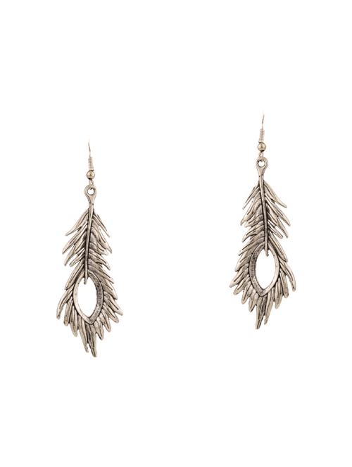 silver metal drop earring - 15814695 - Standard Image - 1