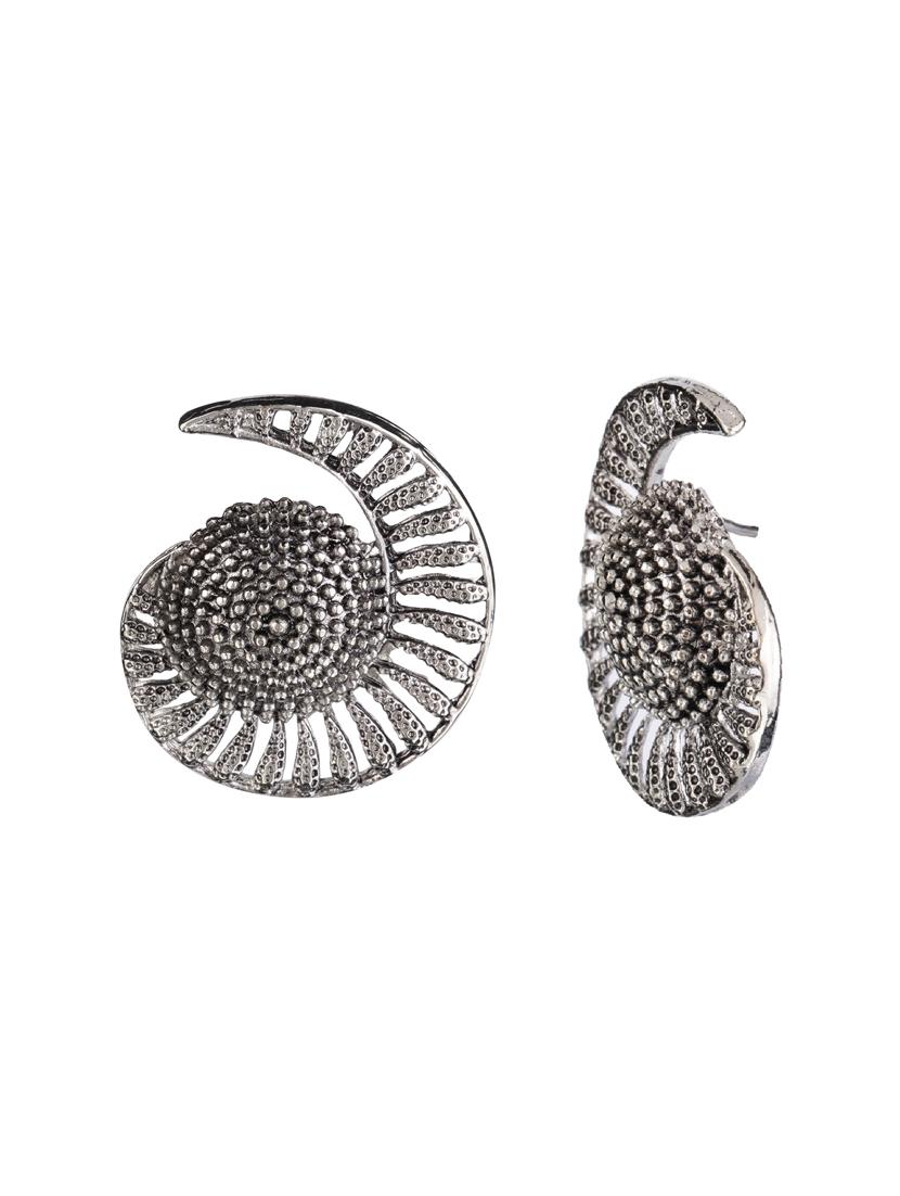 silver metal studs earring - 15814700 - Zoom Image - 2