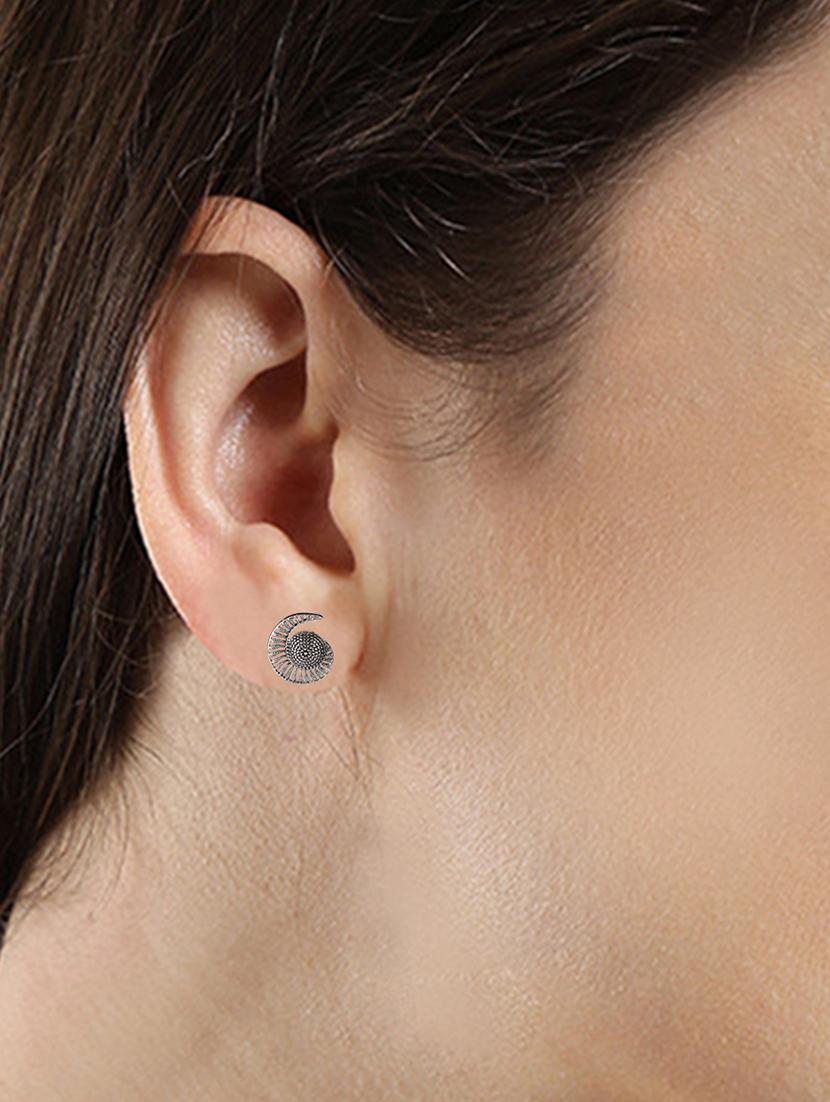 silver metal studs earring - 15814700 - Zoom Image - 3