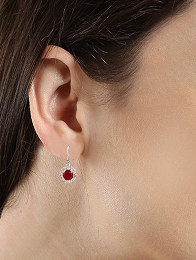 red metal drop earring - 15814720 - Zoom Image - 3