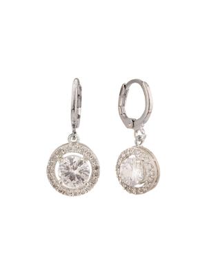 white metal drop earring - 15814721 - Standard Image - 2
