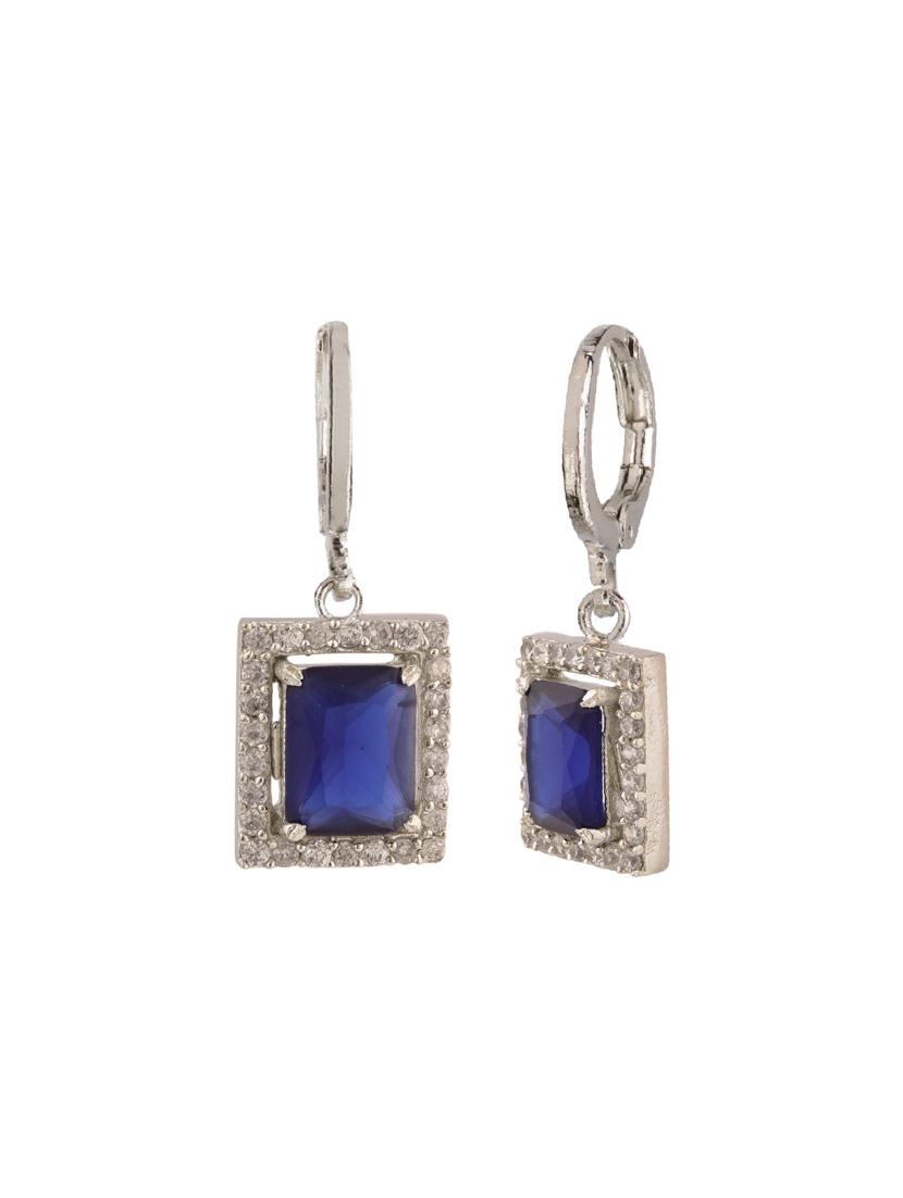 blue metal drop earring - 15814722 - Zoom Image - 2