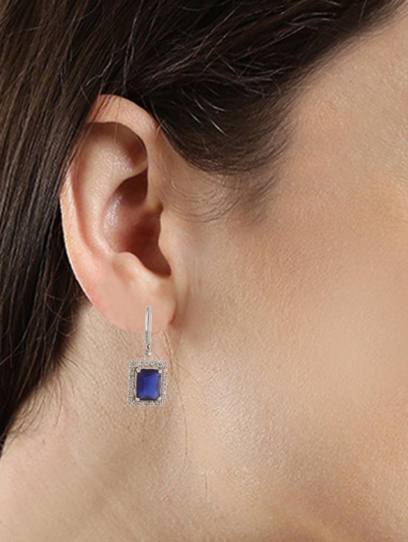 blue metal drop earring - 15814722 - Zoom Image - 3