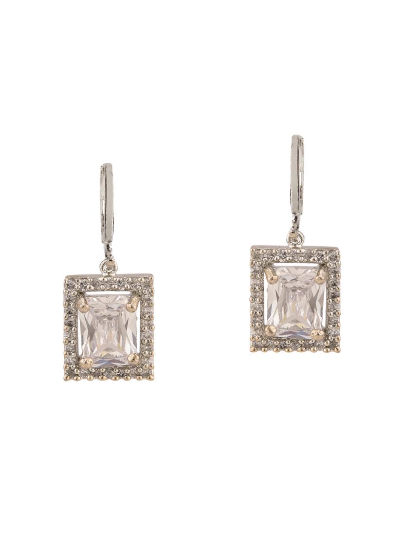 white metal drop earring - 15814726 - Zoom Image - 1