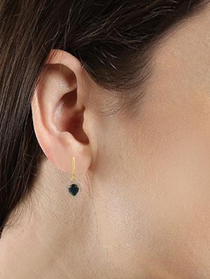 black metal drop earring - 15814735 - Standard Image - 3