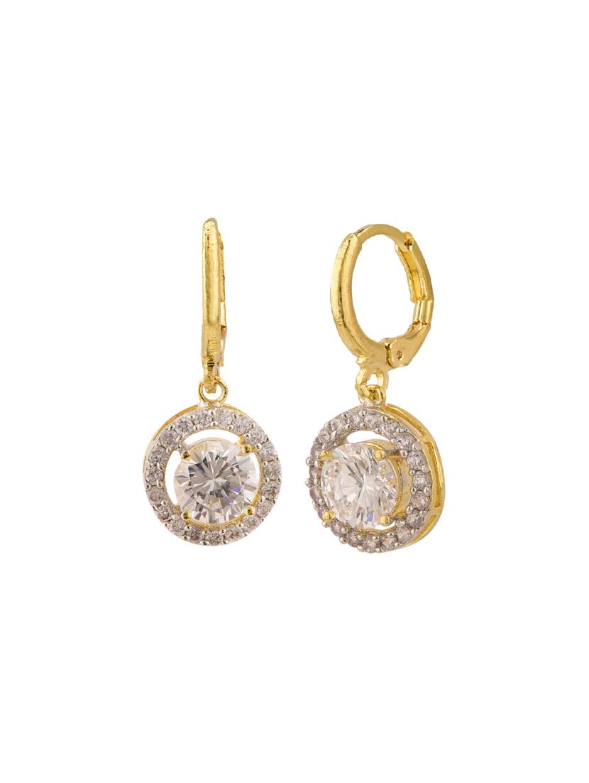 white metal drop earring - 15814743 - Zoom Image - 2