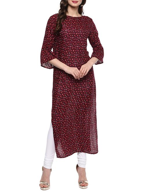 Printed straight kurta - 15814802 - Standard Image - 1