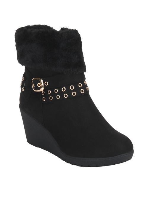 black ankle zipper boots - 15814816 - Standard Image - 1