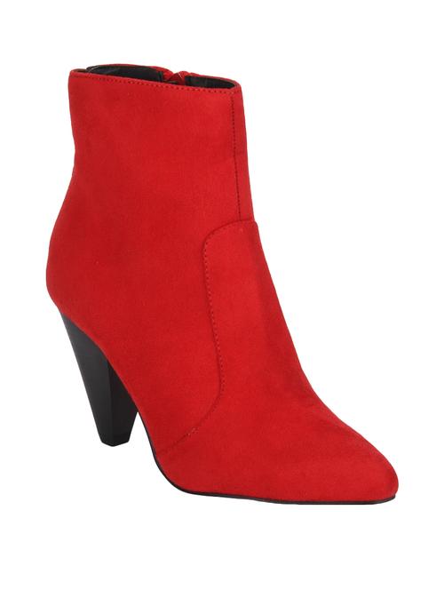 red ankle zipper boots - 15814821 - Standard Image - 1