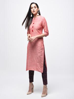 pintucks straight kurta - 15814858 - Standard Image - 2