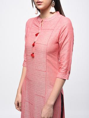 pintucks straight kurta - 15814858 - Standard Image - 4