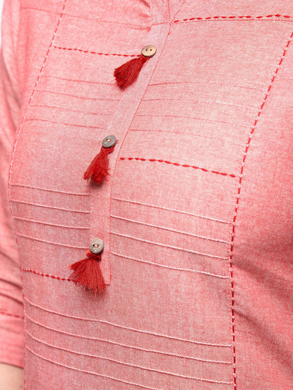 pintucks straight kurta - 15814858 - Zoom Image - 5