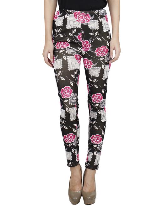 floral woolen leggings - 15814905 - Standard Image - 1