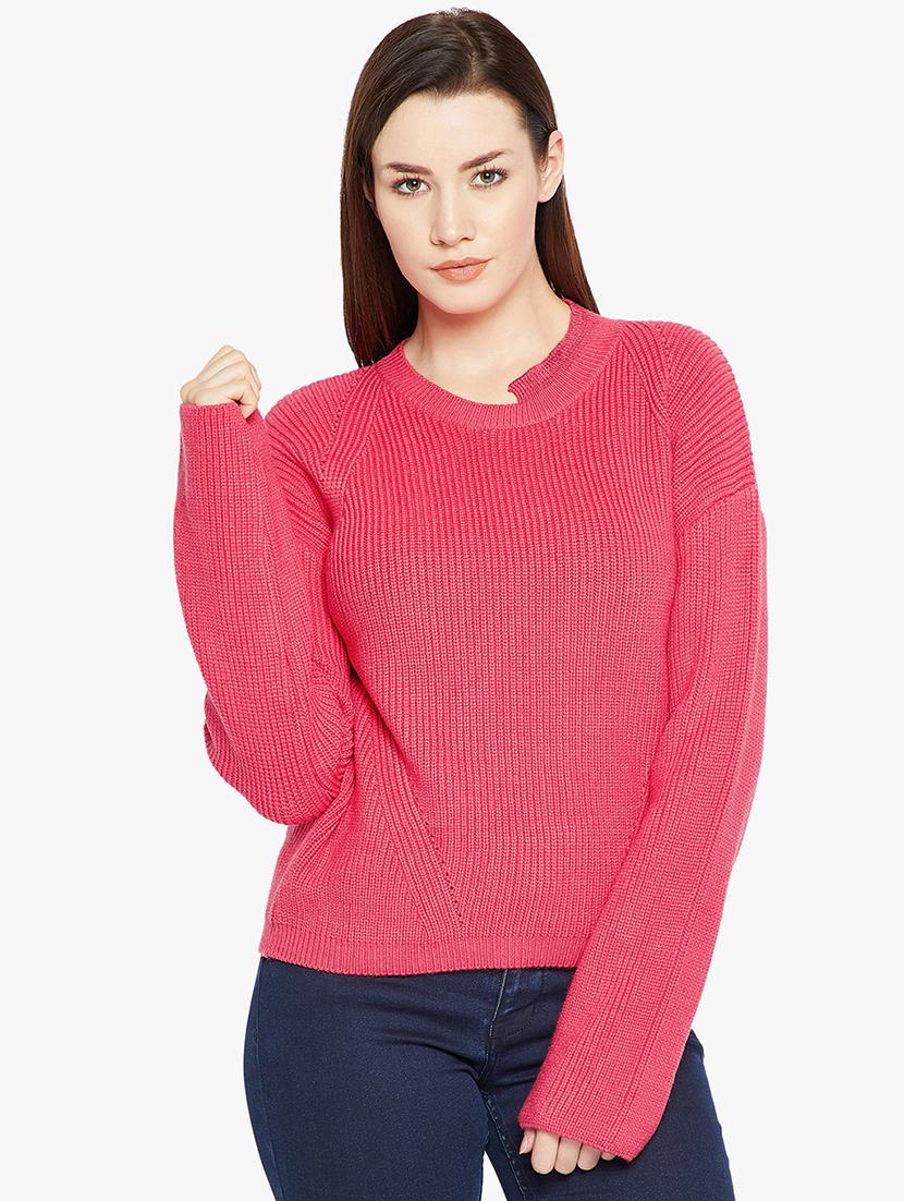 Ribbed stylized neck pullover - 15814974 - Zoom Image - 1