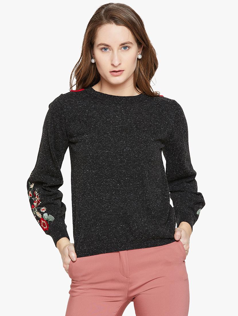 Floral embroidered shimmery pullover - 15815001 - Zoom Image - 1