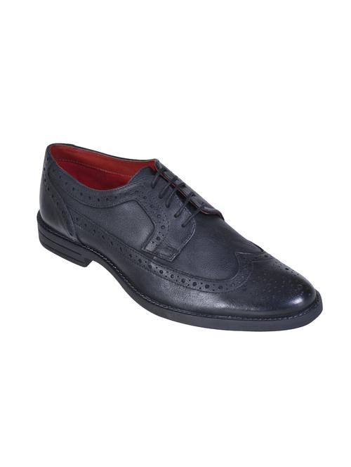 black leather laceup derbies - 15815040 - Standard Image - 1