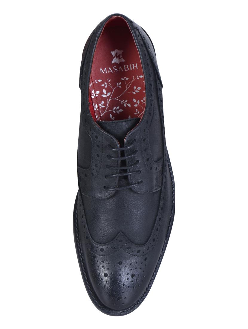 black leather laceup derbies - 15815040 - Zoom Image - 4