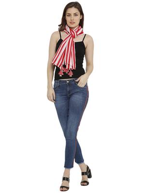 red cotton stole - 15815173 - Standard Image - 2